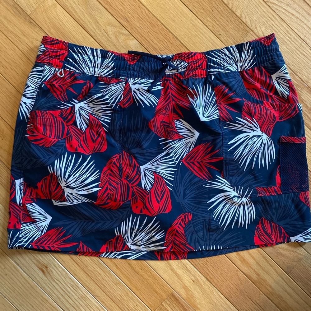 Columbia PFG Red and Blue Tropical Skirt